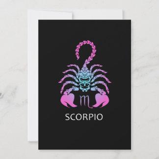 Scorpio Zodiac Sign Scorpio Birthday Gift Kaart