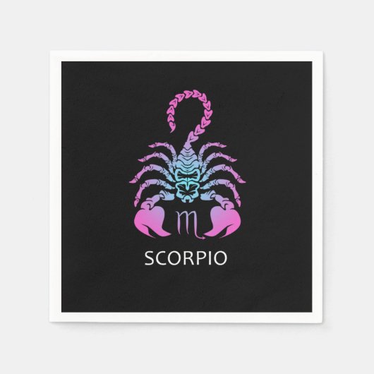 Scorpio Zodiac Sign Scorpio Birthday Gift Servet (Voorkant)