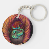 Scorpio Zodiac Sign Sleutelhanger (Achterkant)