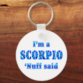 Scorpio Zodiac Sign Sleutelhanger (Voorkant)