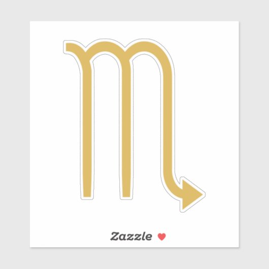 Scorpio Zodiac Sign Sticker (Vel)