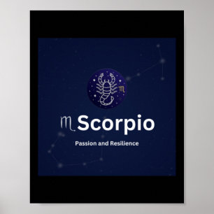 Scorpio Zodiac Sign Sticker Poster
