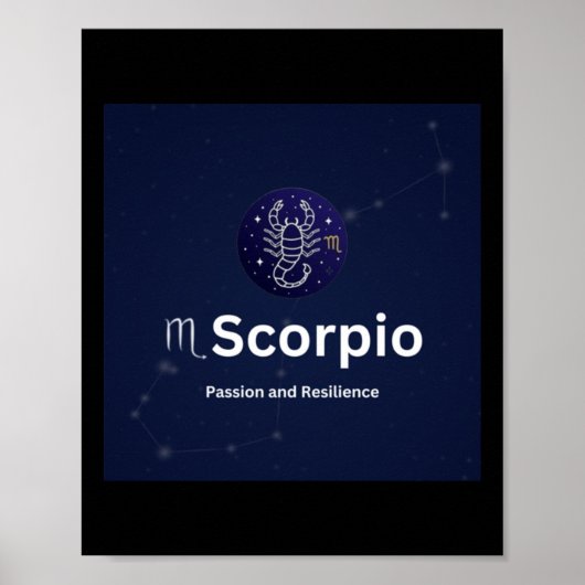 Scorpio Zodiac Sign Sticker Poster (Voorkant)
