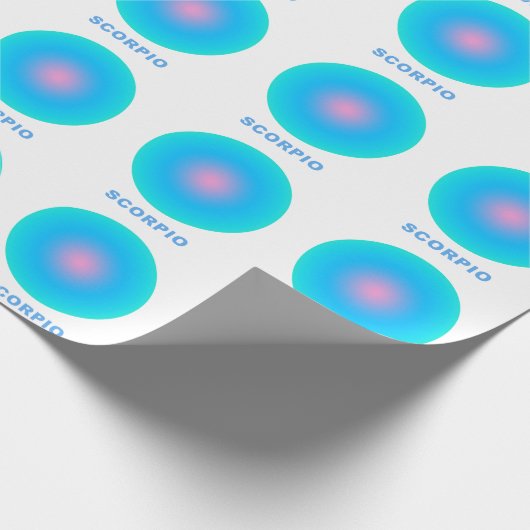 Scorpio Zodiac Sign Stylish Gradient Cadeaupapier (Hoek)