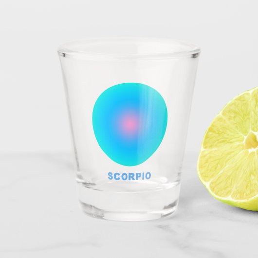 Scorpio Zodiac Sign Stylish Gradient Shot Glas (Voorkant)
