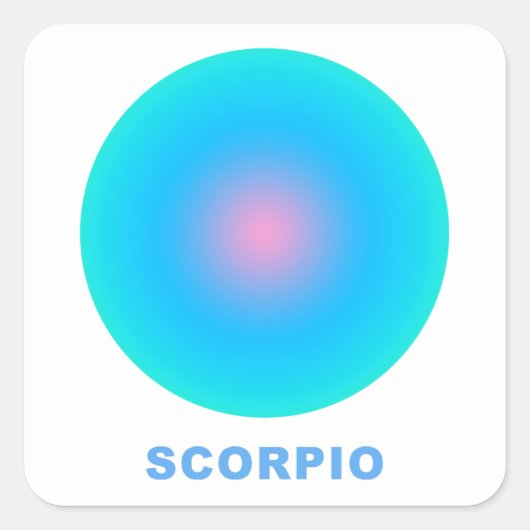 Scorpio Zodiac Sign Stylish Gradient Vierkante Sticker (Voorkant)
