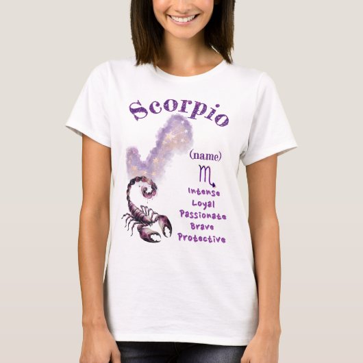 Scorpio Zodiac Sign T-Shirt *1 (Voorkant)