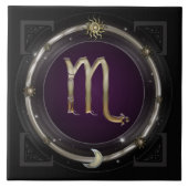 Scorpio Zodiac Sign Tegeltje (Voorkant)