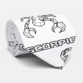 Scorpio Zodiac Sign Tie Stropdas (Opgerold)
