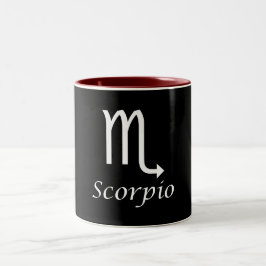 "Scorpio" Zodiac Sign Tweekleurige Koffiemok