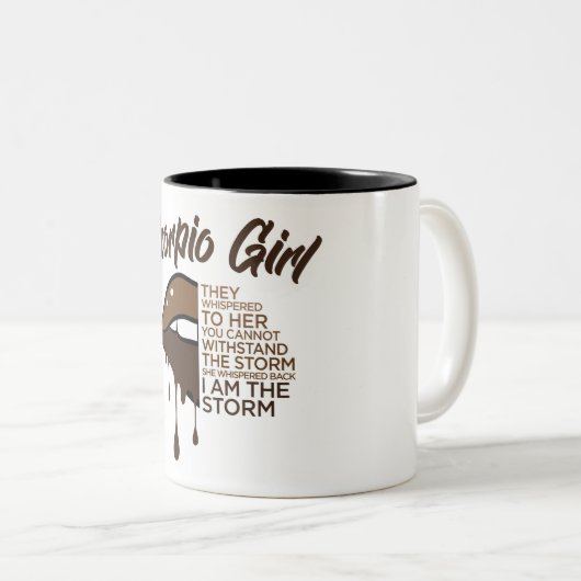 Scorpio Zodiac Sign Two-Tone Coffee Mok (Voorkant rechts)