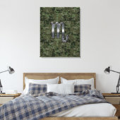 Scorpio Zodiac Sign Woodland Digital Camo Canvas Afdruk (Insitu (Slaapkamer))