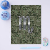Scorpio Zodiac Sign Woodland Digital Camo Flyer (Enkel)
