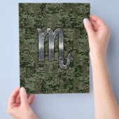 Scorpio Zodiac Sign Woodland Digital Camo Flyer (Hand)