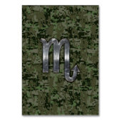 Scorpio Zodiac Sign Woodland Digital Camo Kaart (Voorkant)