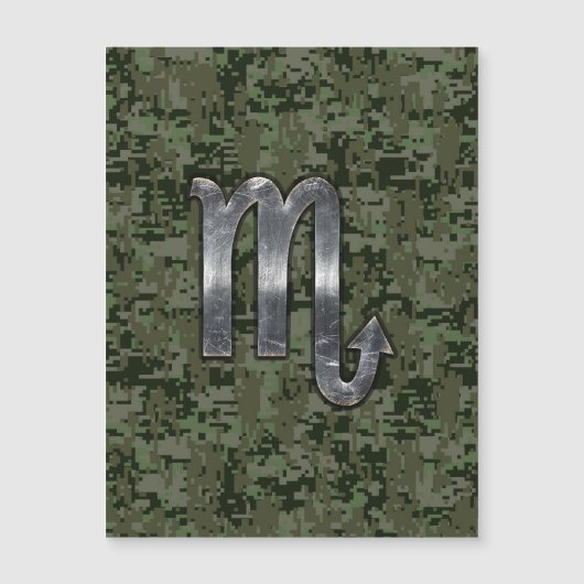 Scorpio Zodiac Sign Woodland Green Digital Camo (Voorkant)