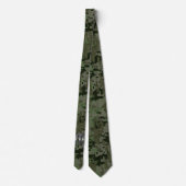 Scorpio Zodiac Sign Woodland Green Digital Camo Stropdas (Achterkant)