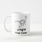 Scorpio, Zodiac Signs Koffiemok (Links)