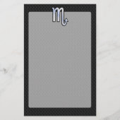 Scorpio Zodiac Silver Sign zwarte slang Briefpapier (Voorkant)