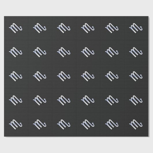 Scorpio Zodiac Silver Sign zwarte slang Cadeaupapier (Vlak)