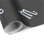 Scorpio Zodiac Silver Sign zwarte slang Cadeaupapier (Rol Hoek)