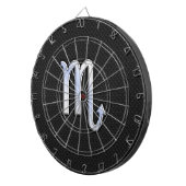 Scorpio Zodiac Silver Sign zwarte slang Dartbord (Voorkant Rechts)