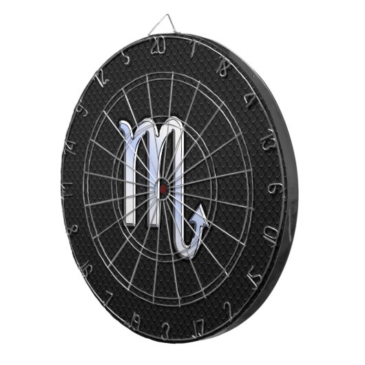 Scorpio Zodiac Silver Sign zwarte slang Dartbord (Voorkant Rechts)