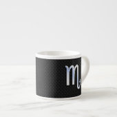 Scorpio Zodiac Silver Sign zwarte slang Espresso Kop (Voorkant rechts)