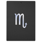 Scorpio Zodiac Silver Sign zwarte slang Klembord (Achterkant)
