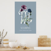 Scorpio Zodiac Star Sign Art Afdrukken Poster (Keuken)