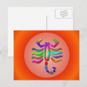 Scorpio Zodiac Star Sign Rainbow Afbeelding Briefkaart (Voorkant / Achterkant)