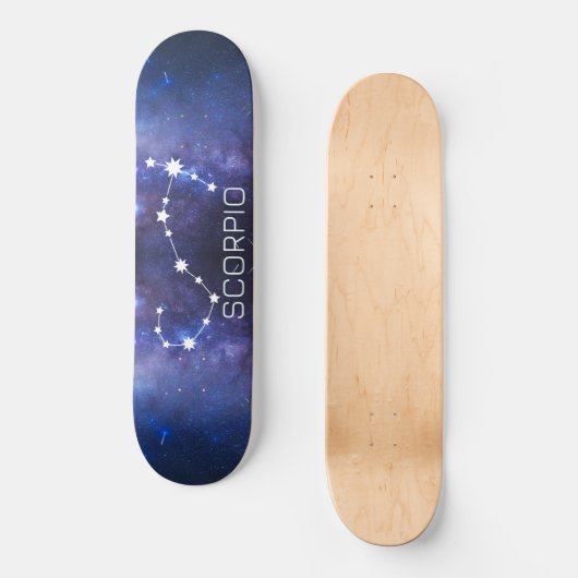 Scorpio Zodiac Star Sign Skateboard (Voorkant)