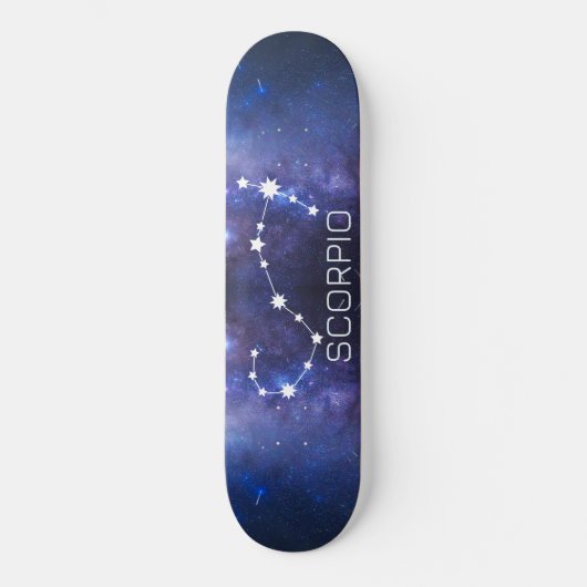 Scorpio Zodiac Star Sign Skateboard (Voorkant)