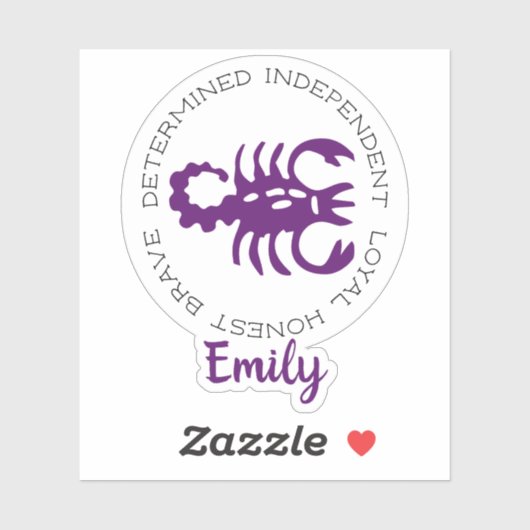 Scorpio Zodiac Star Sign Traits Sticker (Vel)