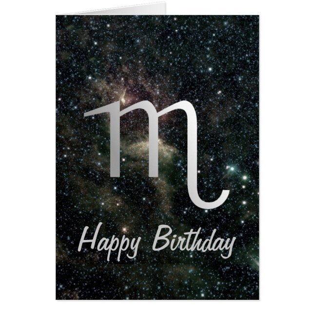 Scorpio Zodiac Star Sign Universe Birthday (Voorkant)