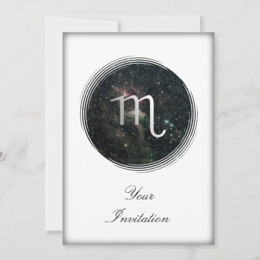 Scorpio Zodiac Star Sign Universe Party event Kaart (Voorkant)