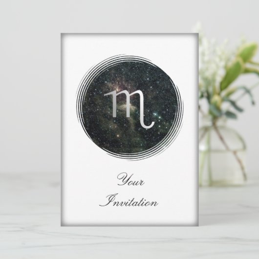 Scorpio Zodiac Star Sign Universe Party event Kaart (Staand voorkant)