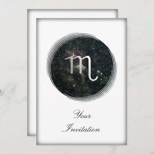 Scorpio Zodiac Star Sign Universe Party event Kaart (Voorkant / Achterkant)