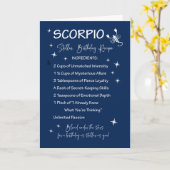 Scorpio Zodiac Stellar Verjaardagsrecept Kaart (Gele Bloem)