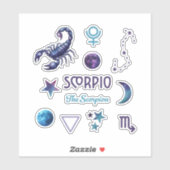Scorpio Zodiac Sticker Collection (Vel)