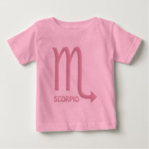 Scorpio Zodiac Symbol Baby Girl Pink T-Shirt