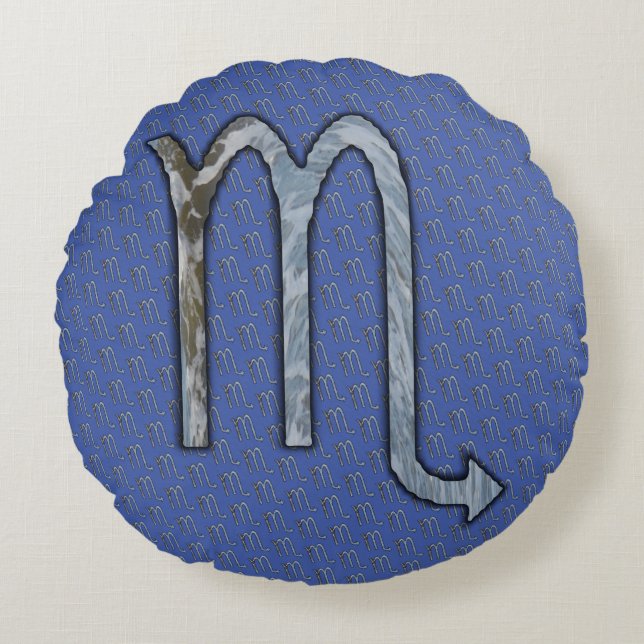 Scorpio Zodiac Symbol Element van Kenneth Yoncich Rond Kussen (Voorkant)