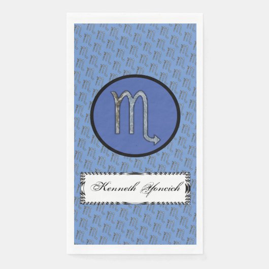 Scorpio Zodiac Symbol Element van Kenneth Yoncich Servet (Voorkant)