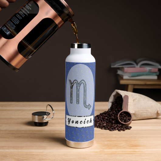Scorpio Zodiac Symbol Element van Kenneth Yoncich Waterfles (Koffie)