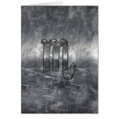 Scorpio Zodiac Symbol in Grunge Metallic Style (Voorkant)