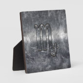 Scorpio Zodiac Symbol in Grunge Metallic Style Fotoplaat (Voorkant)