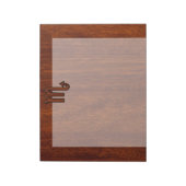 Scorpio Zodiac Symbol in Mahogany Style Notitieblok (Linkerzijde)