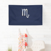 Scorpio Zodiac Symbol Navy Blue Carbon Style Spandoek (Insitu)