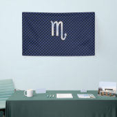 Scorpio Zodiac Symbol Navy Blue Carbon Style Spandoek (Beurs)