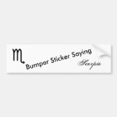 Scorpio Zodiac Symbol Standard van Kenneth Yoncich Bumpersticker (Voorkant)